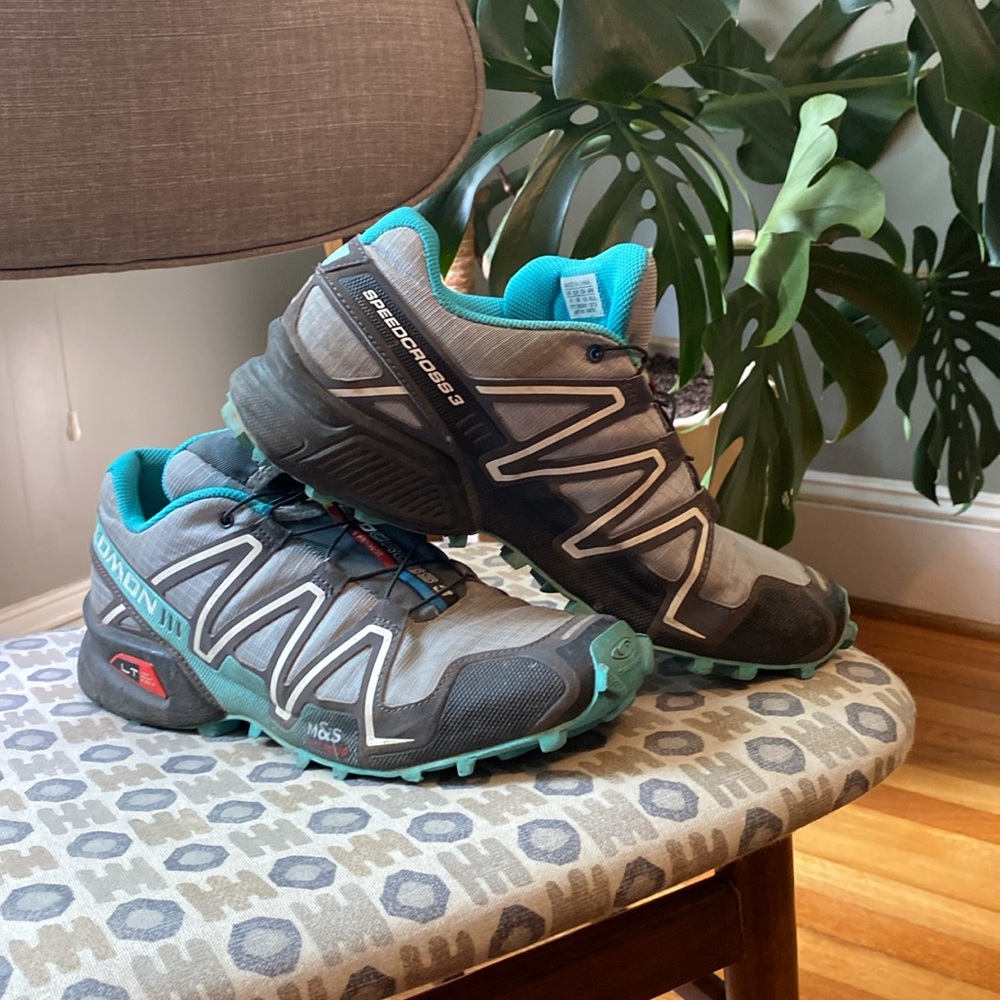 Salomon Speedcross 3 Women's Trail Running Shoes - Teal/Grey